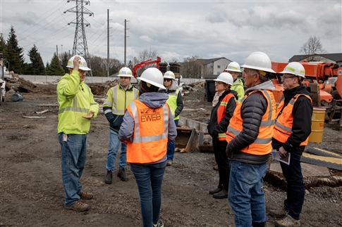 Commissioners tour Currin construction site