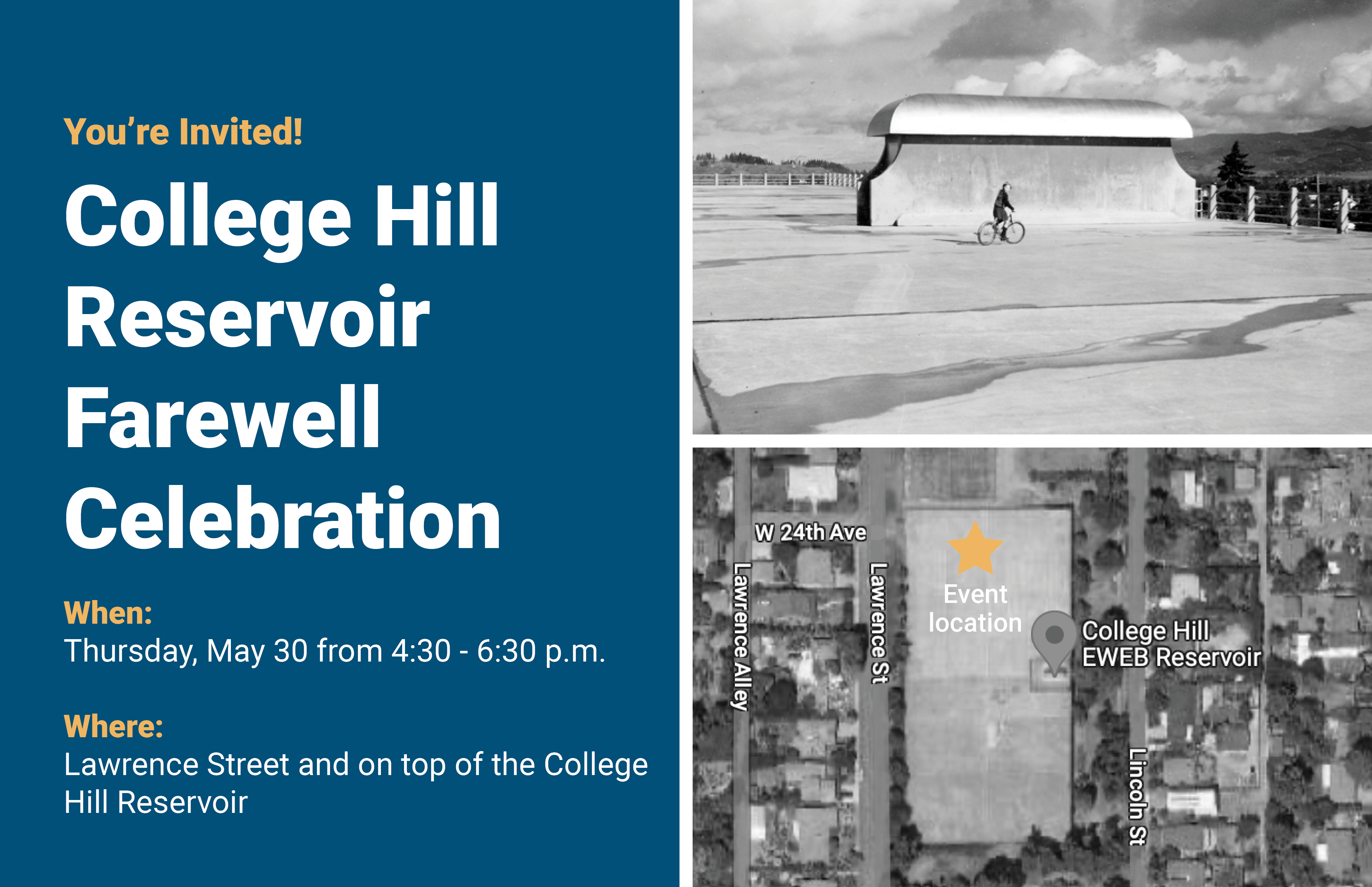 College Hill Reservoir Farewell Celebration Graphic