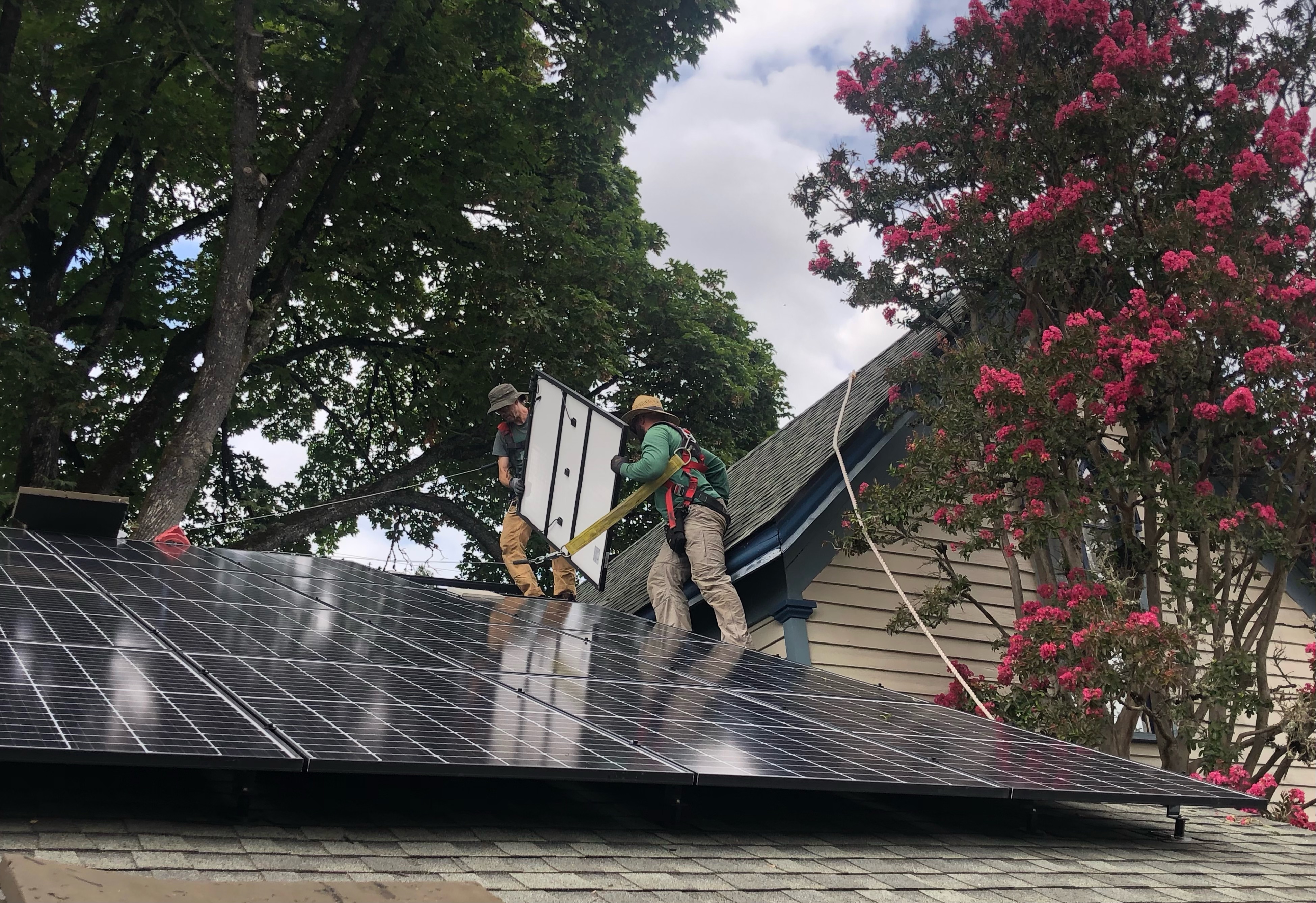 Mims House solar panel installation