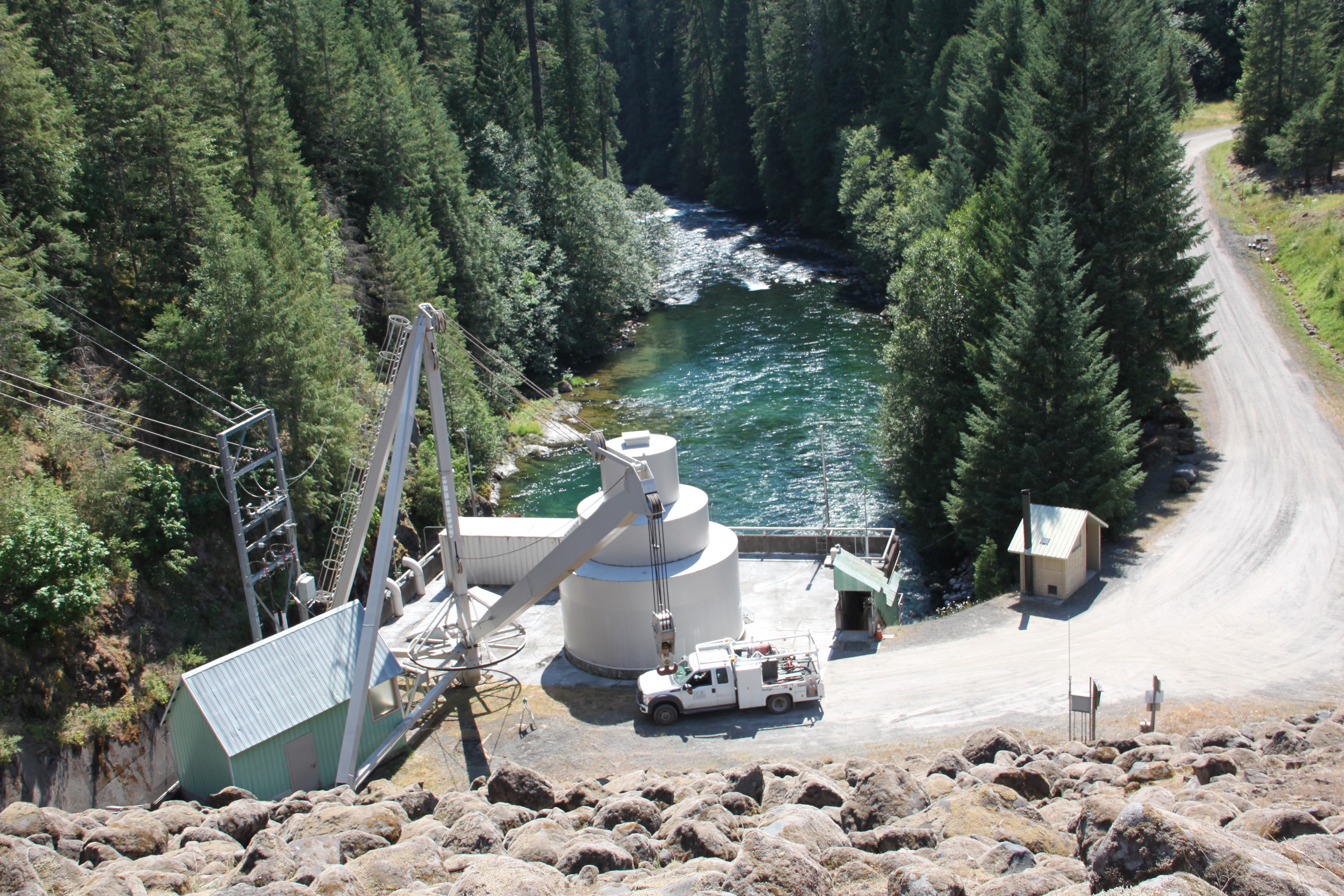 Carmen Smith hydro project seen from above