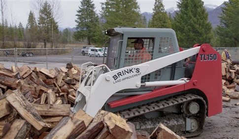 Loading firewood