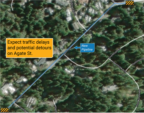 Agate St pipeline map