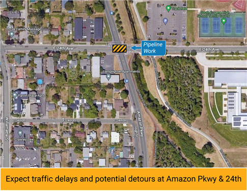 Amazon Pkwy pipeline map
