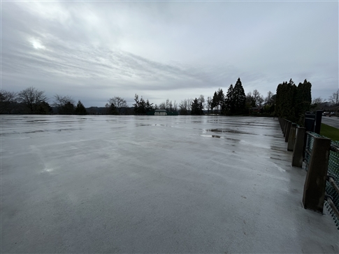 EWEB's College Hill Reservoir on a cloudy day