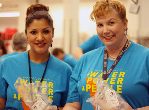 Staff volunteering at Food for Lane County