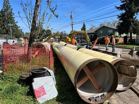 New steel water pipe to be installed along Hilyard St